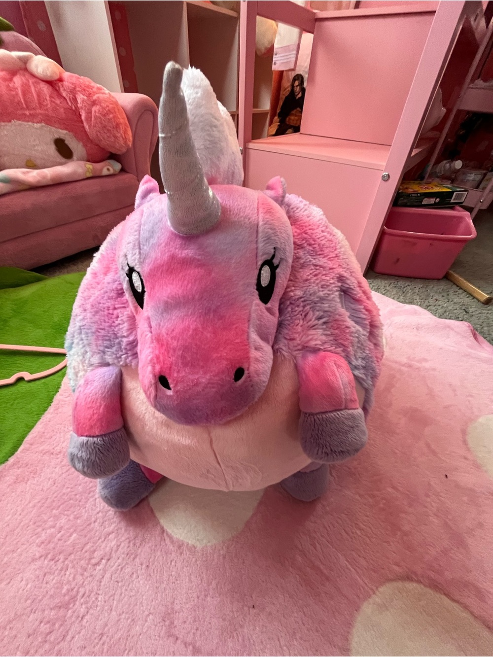 Plush Pink & Purple Unicorn Stuffed Animal